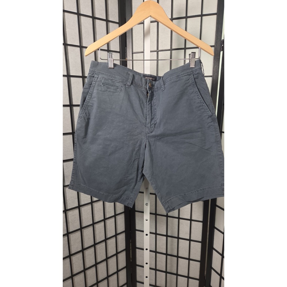 American Eagle Flex Men's 33 Slim 9" Inseam Chino Classic Shorts Slate Blue